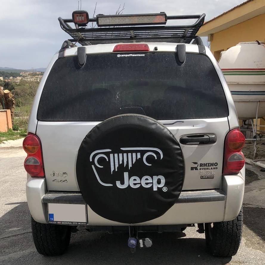 Jeep Grill Printed Spare Wheel Tire Cover